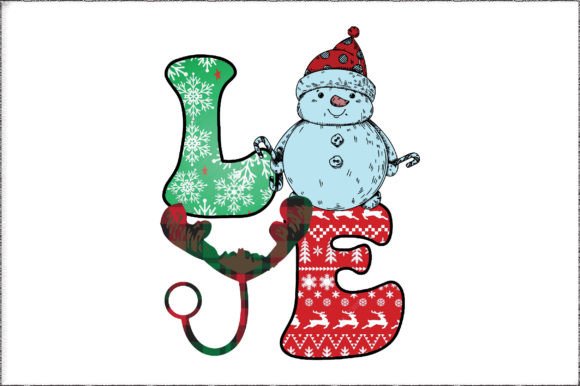 Christmas Nurse Love Sublimation Graphics and Crafts