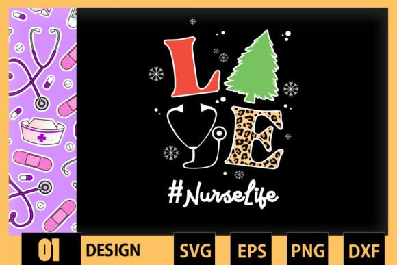 LOVE Nurse Life Christmas Graphics & Crafts