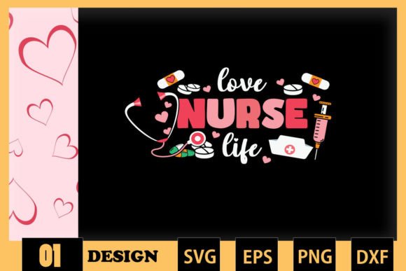Love Nurse Life Nurse Doodle - Graphics and Crafts