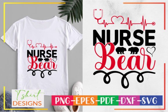 Nurse Bear Graphics for Crafts