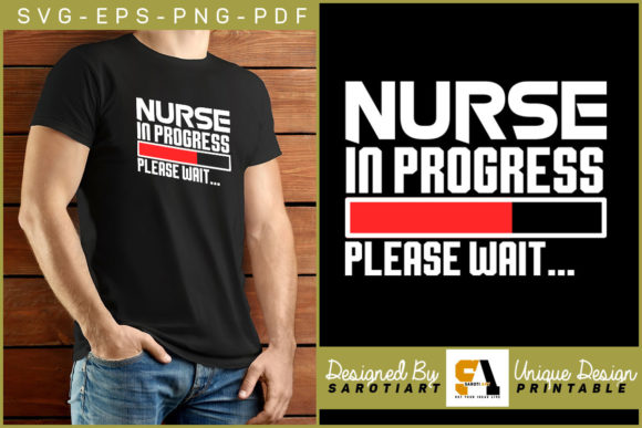 Nurse in Progress Please Wait Funny Gift Graphics and Crafts