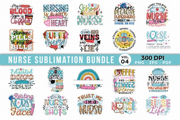 Nurse Sublimation Bundle Vol.4: Graphics & Crafts