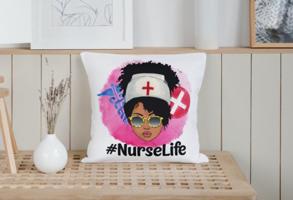 Nurse Sublimation Design, Afro Nurse Png