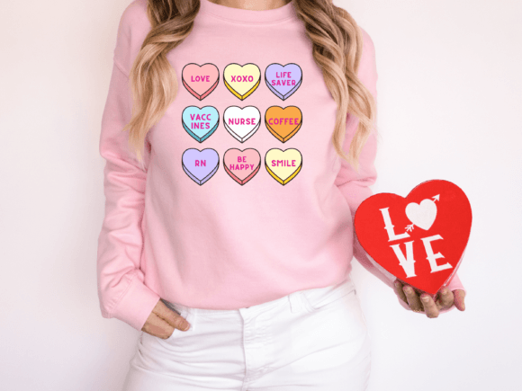 Nurse Valentine Sublimation Hearts