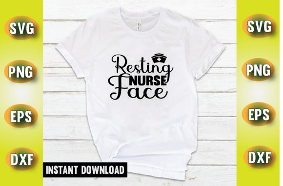 Resting Nurse Face T Shirt Design: Graphics and Crafts for Digital Publishing