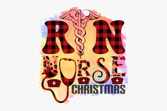 RN Nurse Christmas Sublimation Graphics